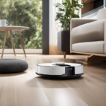 An image showcasing the Ecovacs Reset Map feature: a robot vacuum gliding effortlessly across a meticulously clean floor, while a digital map displays the areas already cleaned, providing an efficient and thorough cleaning experience