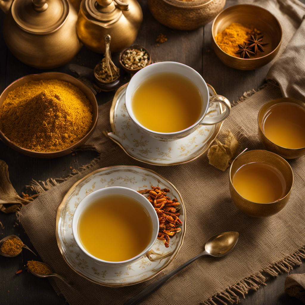 An image capturing the soothing essence of Numi's Golden Turmeric Tea