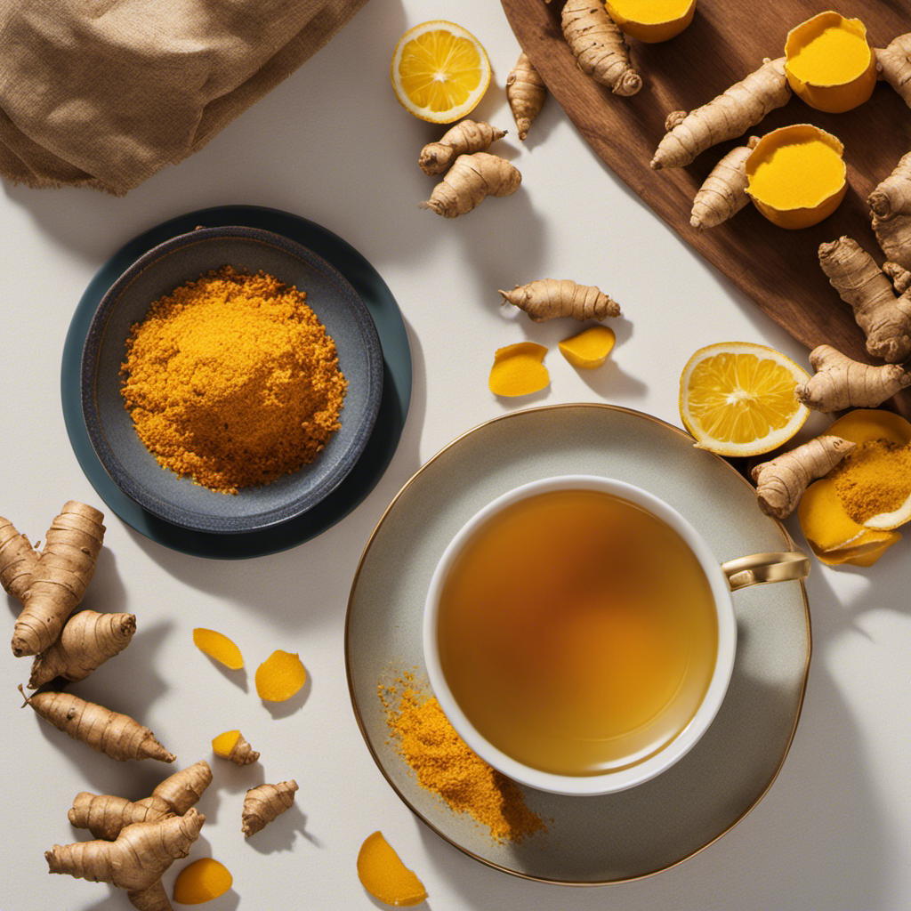 An image showcasing a soothing cup of Great Value Organic Ginger Turmeric Tea