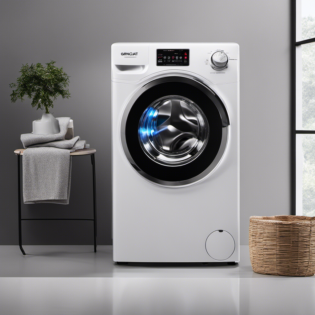 An image showcasing the sleek and compact GRINCHAT Mini Washer in action