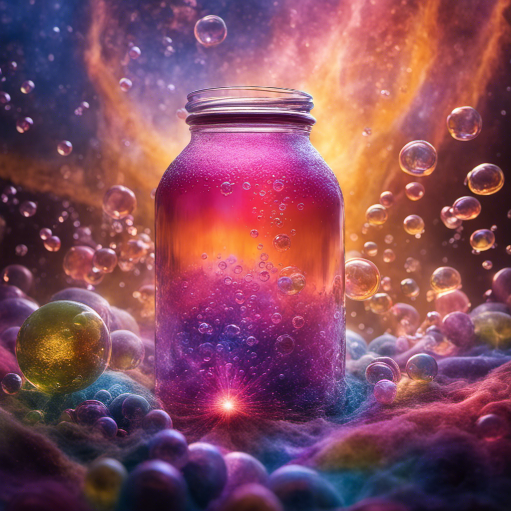 An image capturing the enchanting moment when a swirling vortex of bubbles emerges from a fermenting jar of vibrant kombucha, emanating a mesmerizing glow that reveals the untapped potential of this natural elixir