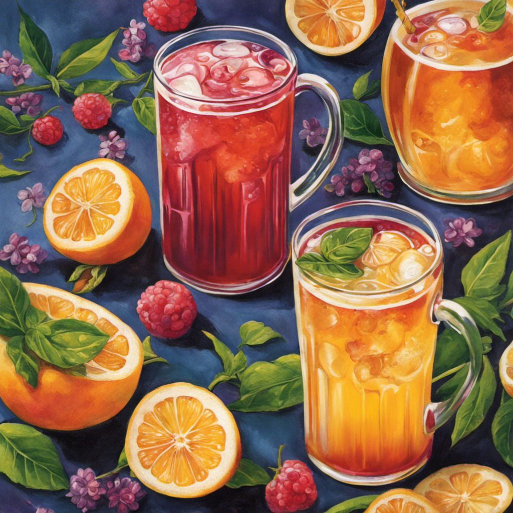 An image that showcases a refreshing glass of Kombucha tea, brimming with effervescence and vibrant colors