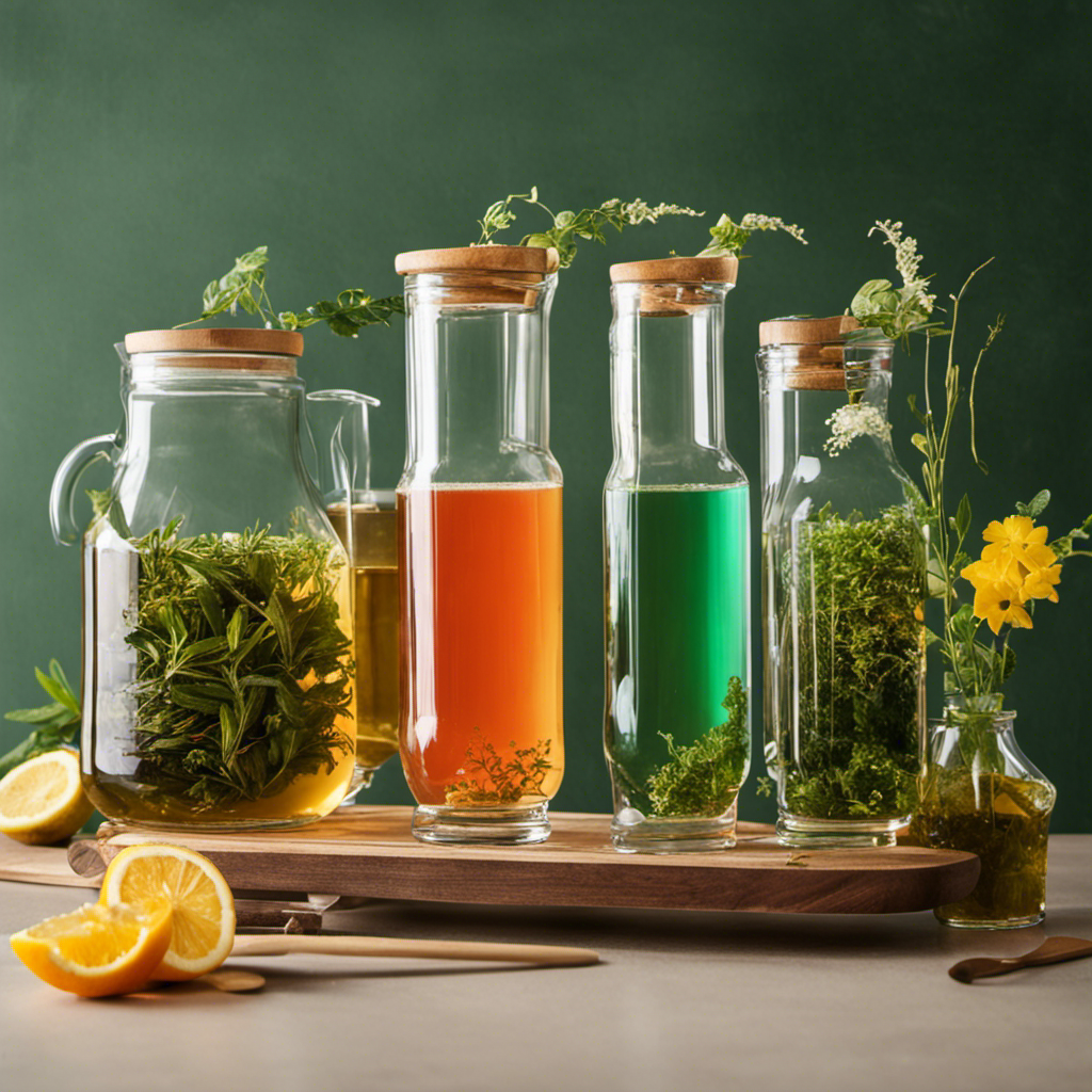 An image showcasing the step-by-step process of brewing alcoholic kombucha tea