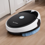 An image showcasing the step-by-step process of cleaning an Ecovacs Deebot