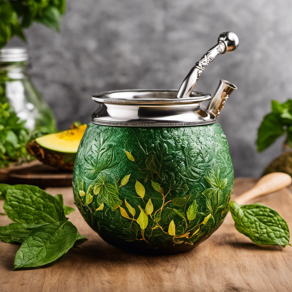 An image showcasing the step-by-step process of brewing a refreshing Enlighten Mint Yerba Mate