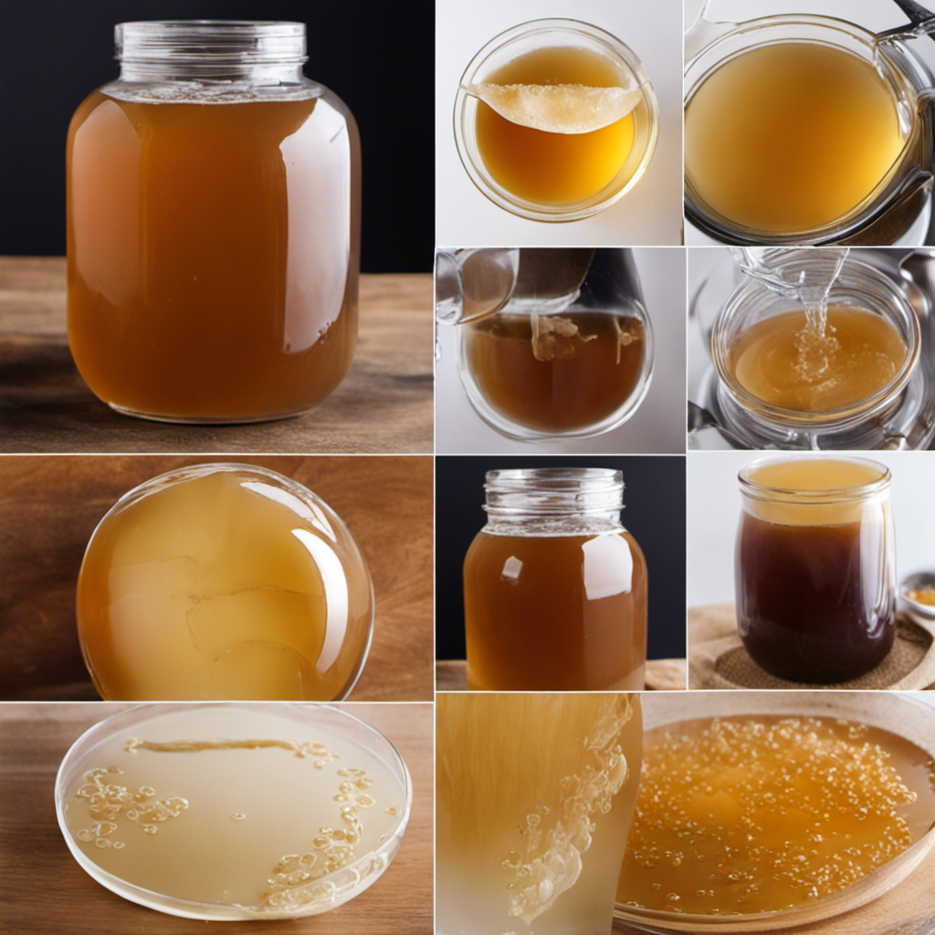 An image showcasing the step-by-step process of crafting a Kombucha Tea Scoby