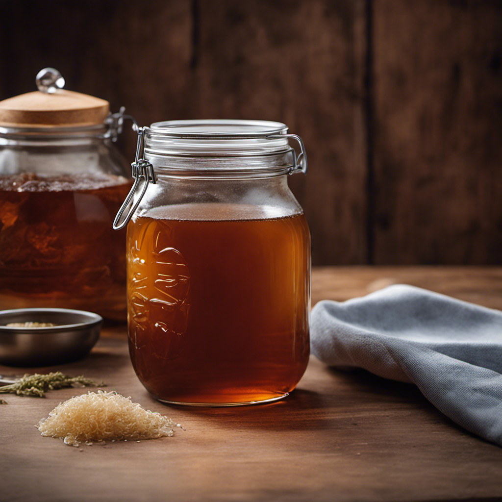 An image capturing the process of brewing Kombucha tea