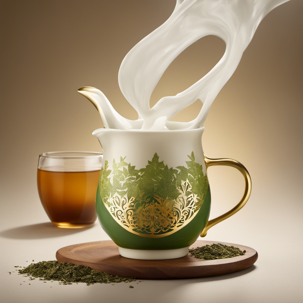 An image that showcases the gradual infusion process of steeping Yerba Mate in creamy milk