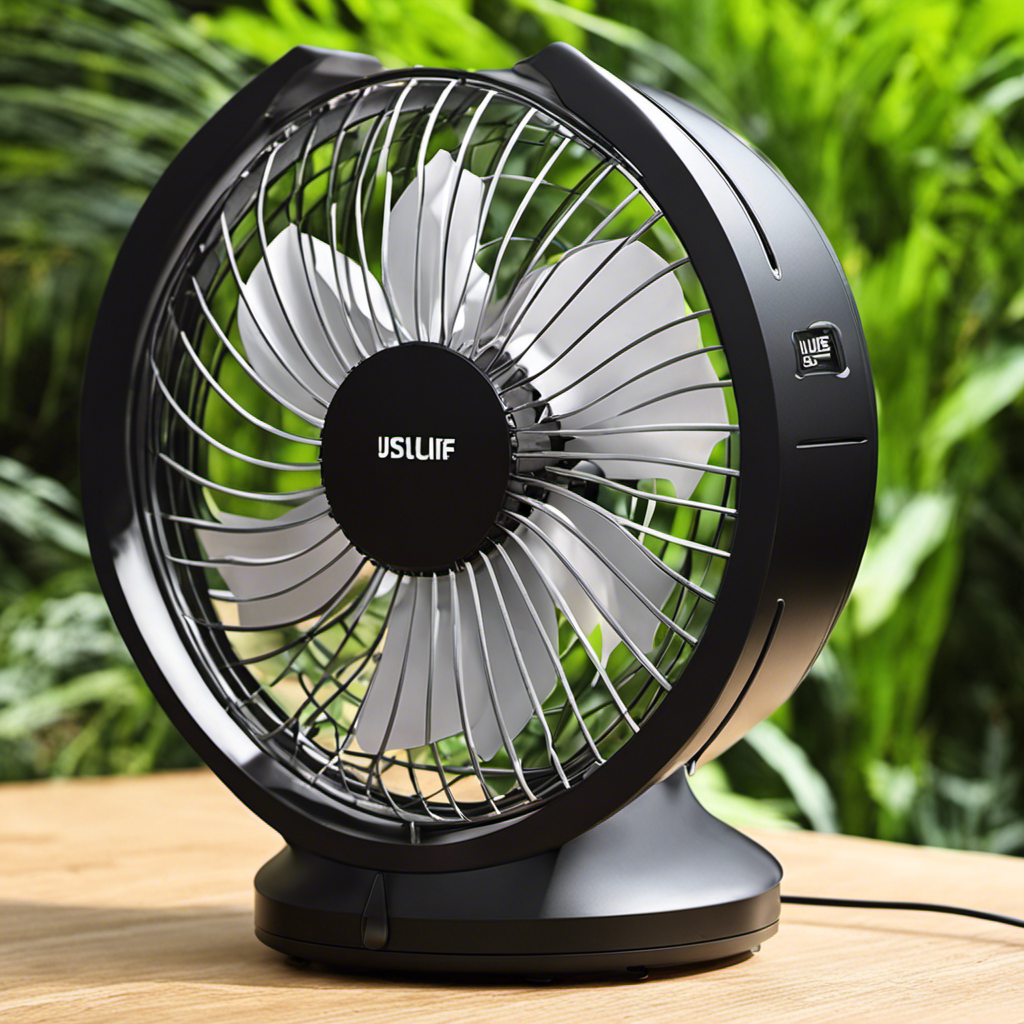 An image showcasing the JISULIFE Portable Fan in action, capturing its sleek design, powerful airflow, and convenient portability