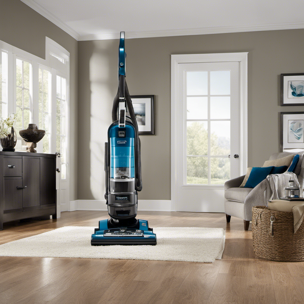 An image showcasing the Kenmore DU2001 vacuum's exceptional cleaning capabilities