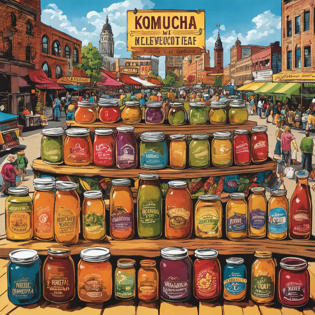 An image that captures the vibrant essence of Milwaukee's Kombucha Tea scene
