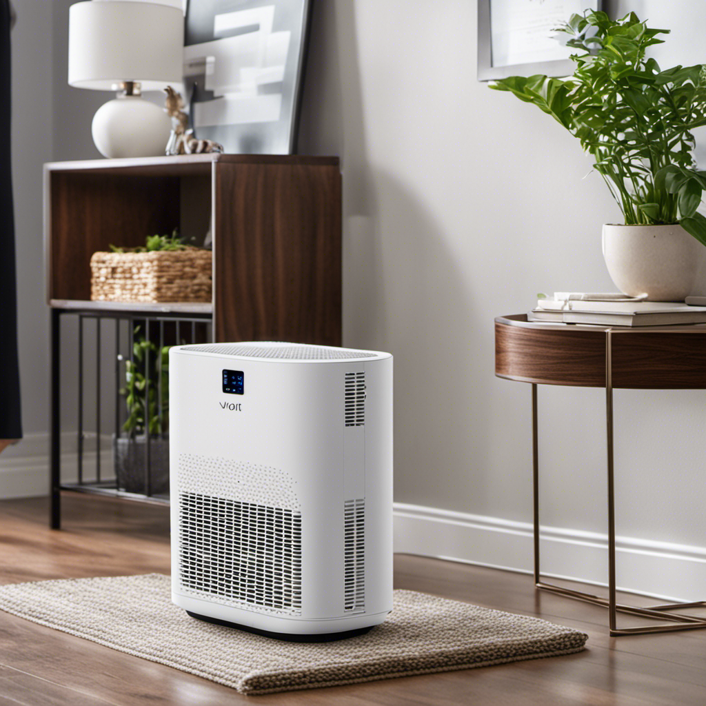 An image showcasing the LEVOIT Vital100 Air Purifier's filter in action