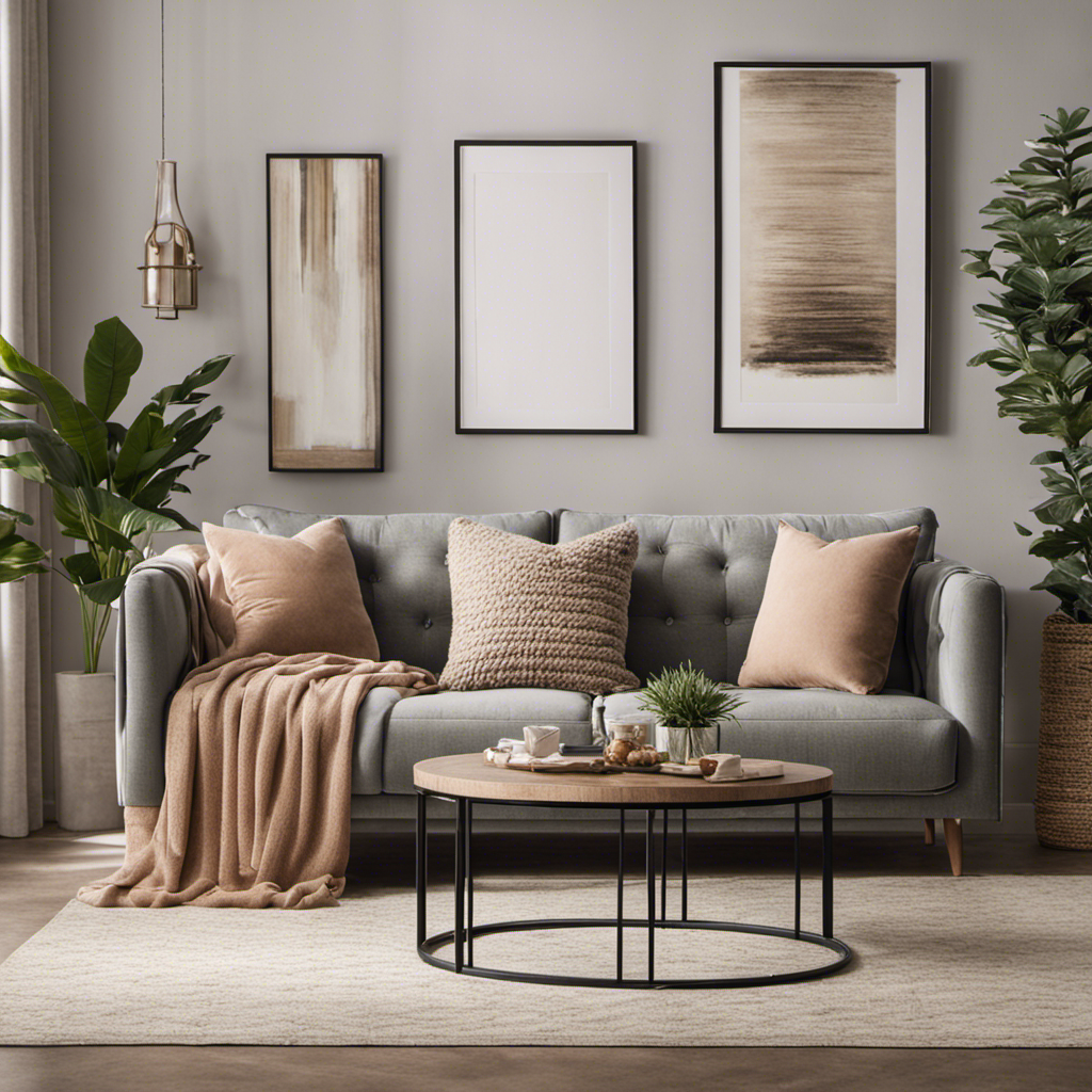 An image showcasing a cozy living room with a plush MIULEE throw pillow insert nestled gracefully on a stylish couch, inviting readers to explore our blog post on its flawless addition to home decor