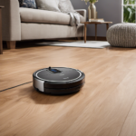 An image of the sleek Neakasa N3 Robot Vacuum and Mop Combo gliding effortlessly across a pristine hardwood floor, leaving behind a trail of sparkling cleanliness