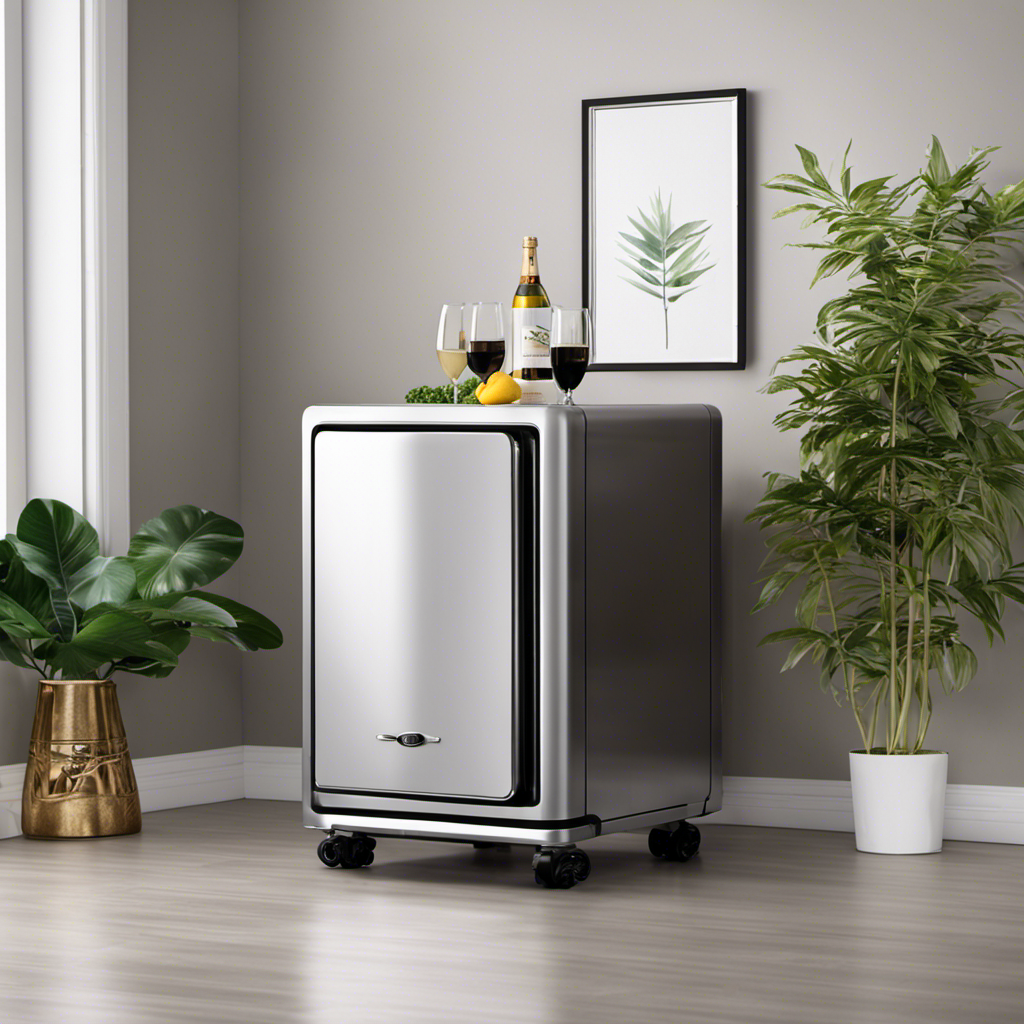 Nefish Mini Fridge Stand Adjustable Refrigerator Stand with 4