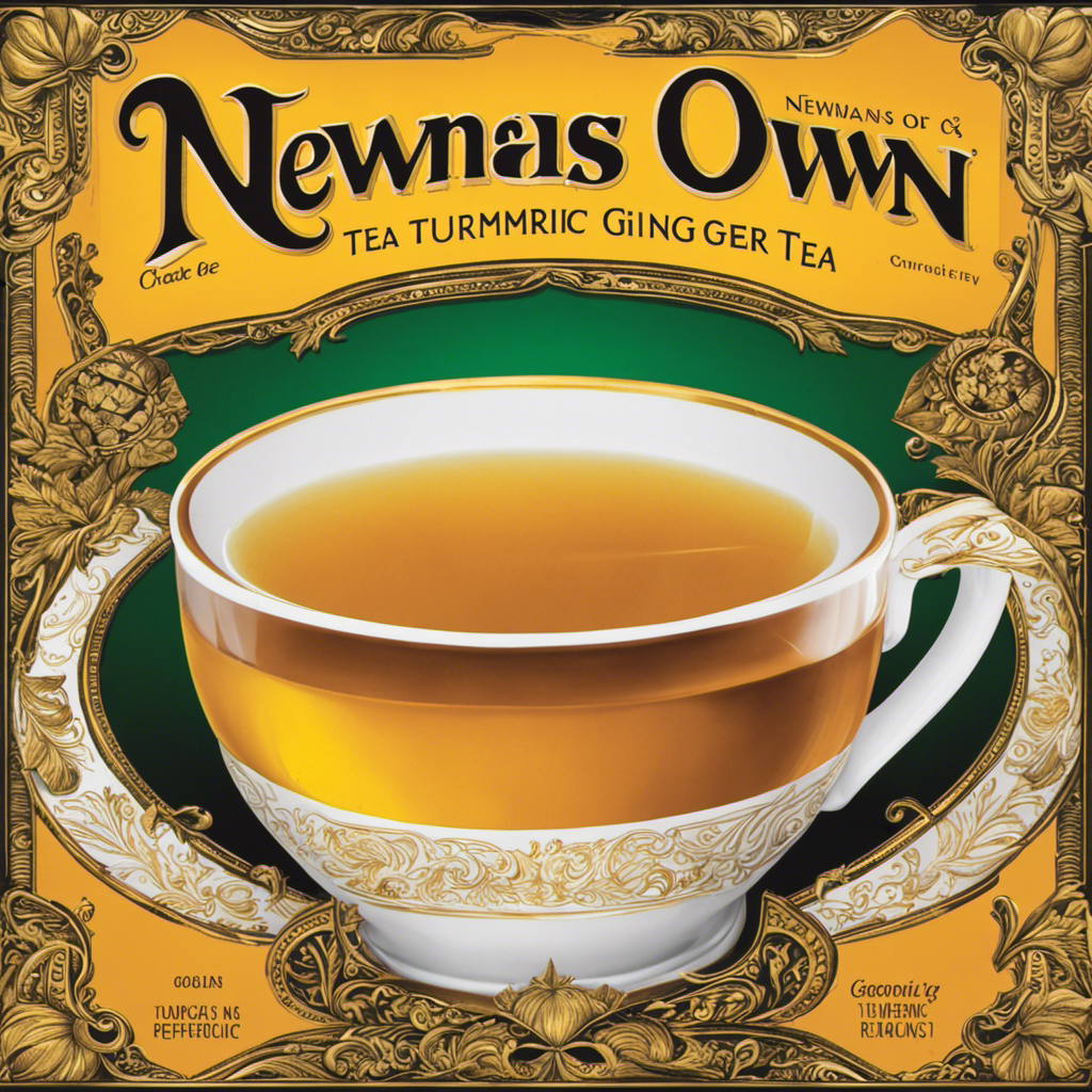 An image that showcases the vibrant harmony of Newmans Own Tea Orgnc Turmeric Ginger
