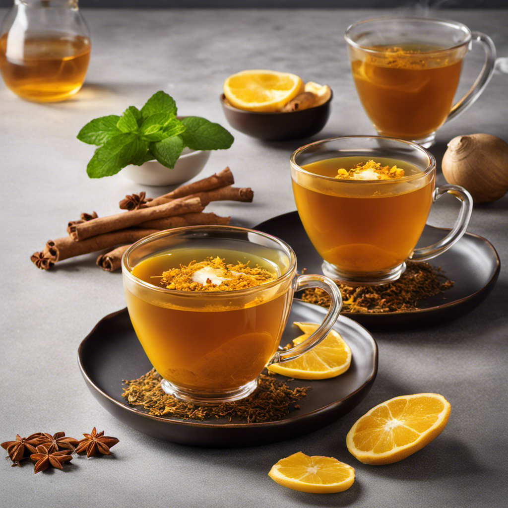 An image showcasing a vibrant cup of Root Turmeric Tea