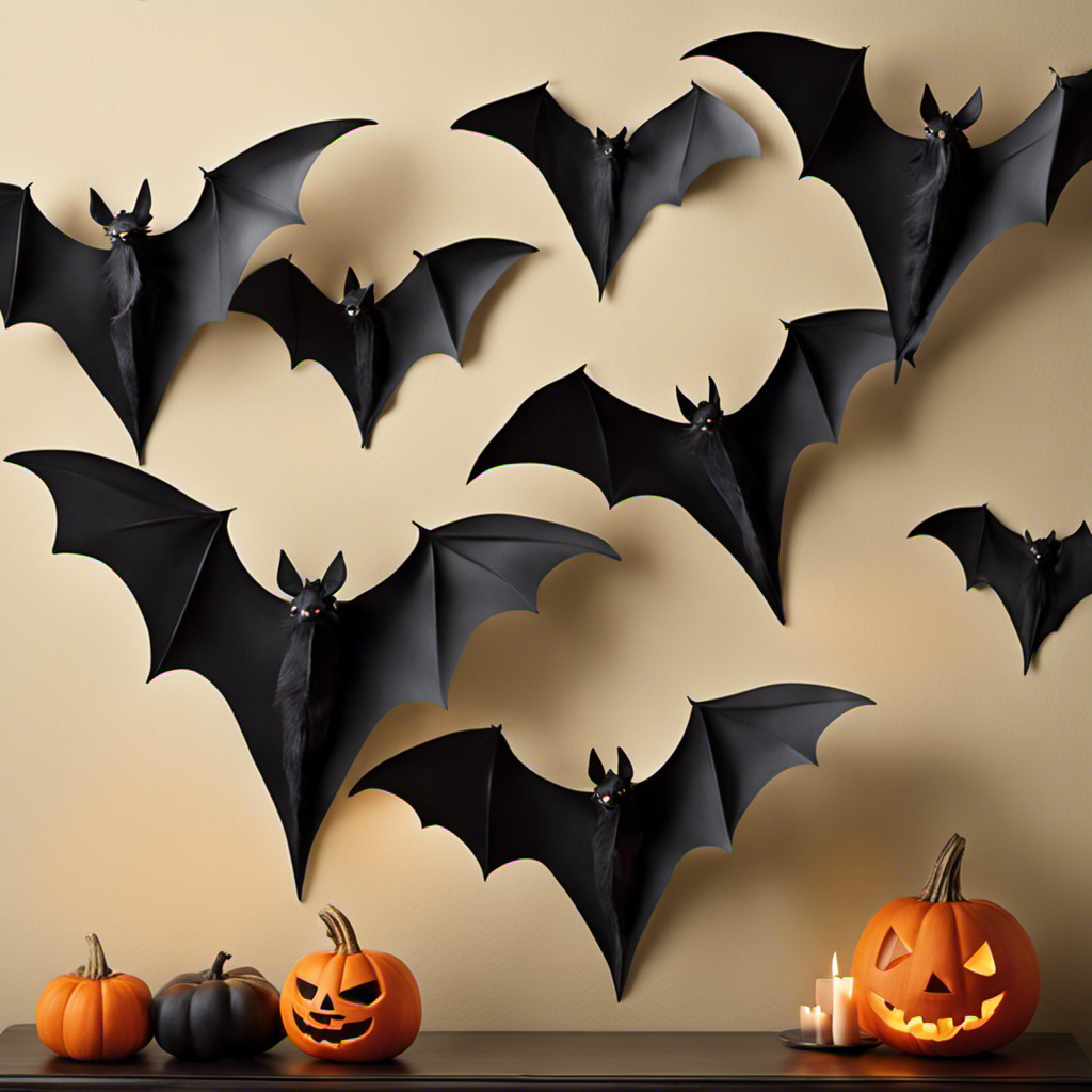 An image capturing the eerie ambiance of Halloween Decorations 3D Bats