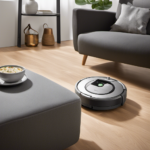 An image that showcases the Roomba J7 in action, capturing its advanced navigation technology effortlessly maneuvering around furniture, intelligently avoiding obstacles, and efficiently cleaning every nook and cranny of a modern home