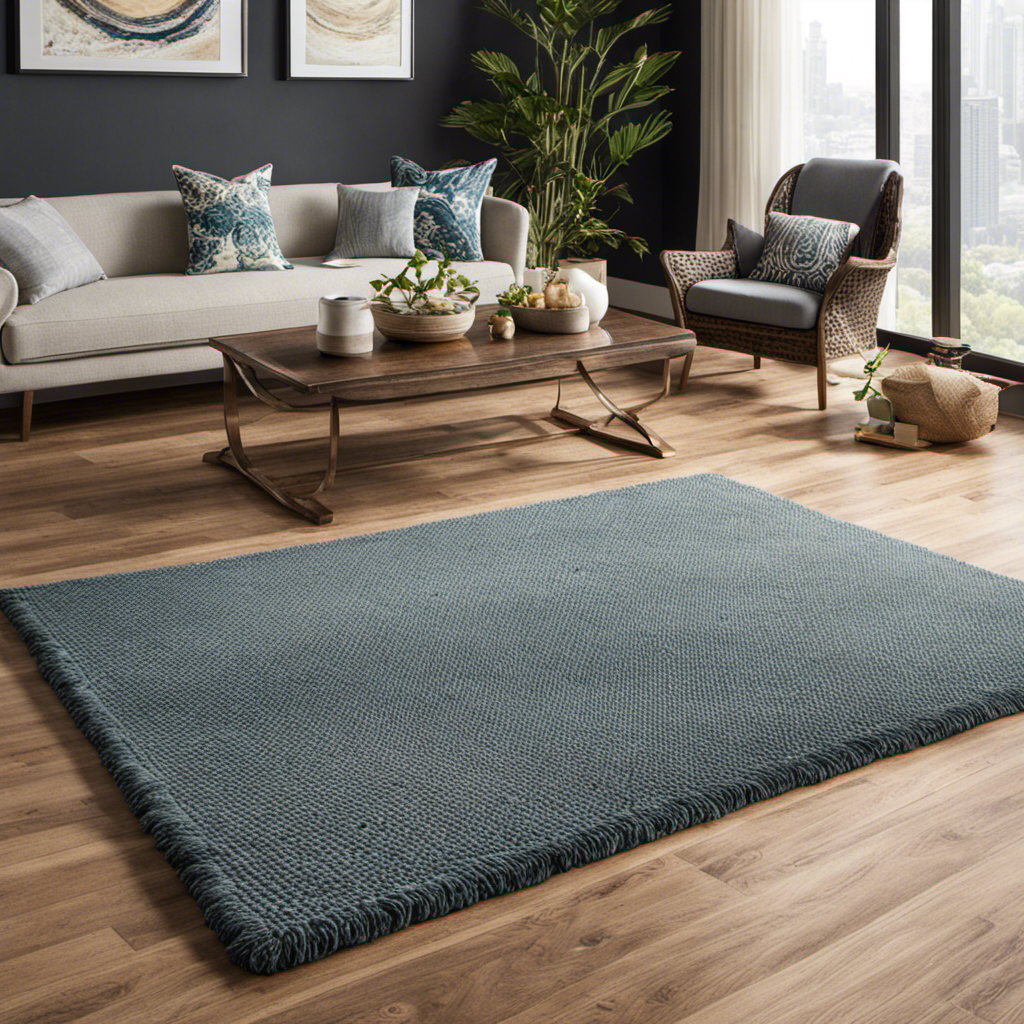 An image featuring a high-quality rug pad from RUGPADUSA, showcasing its durable and textured surface