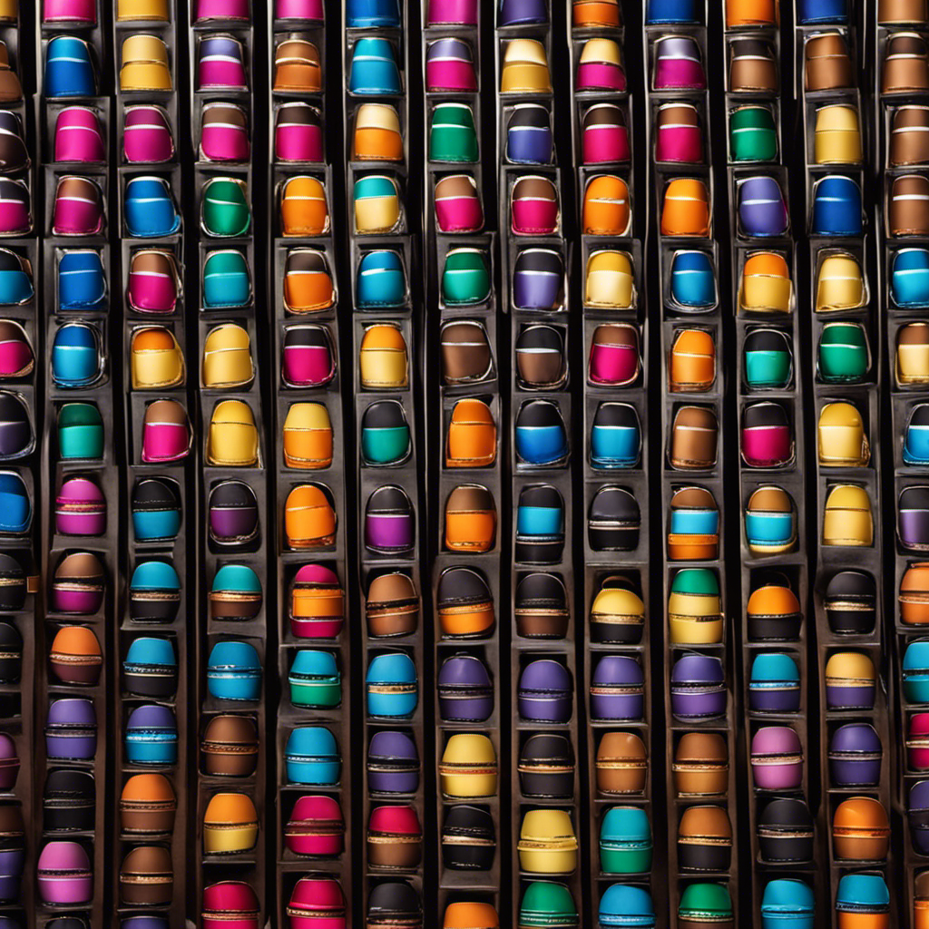 An image showcasing a vibrant Nespresso collection with 10 distinct limited edition coffee capsules, each exuding its unique flavor profile, colorfully arranged in a sleek, modern display