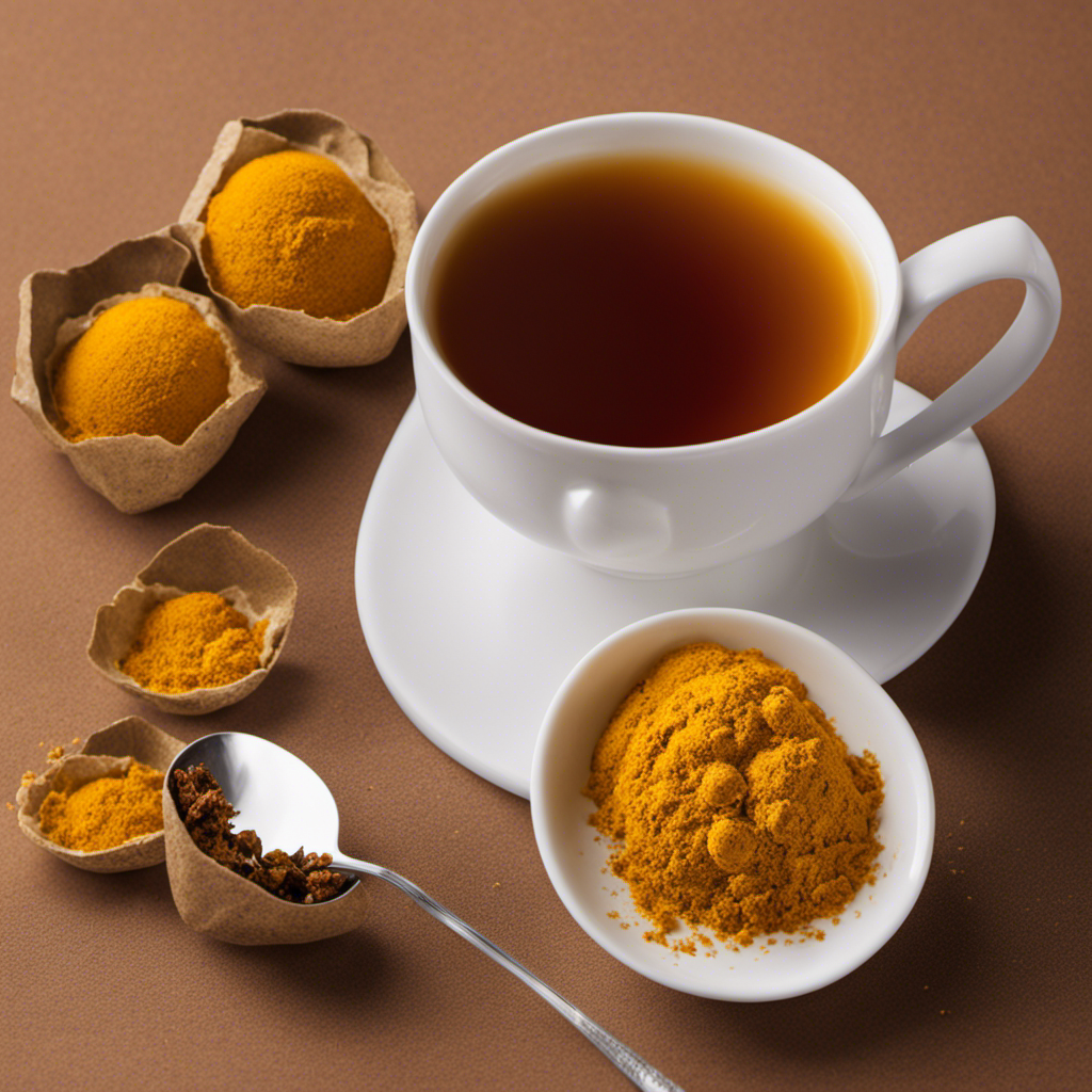 An image that showcases the rich, golden hue of a Tea Turmeric Truffle
