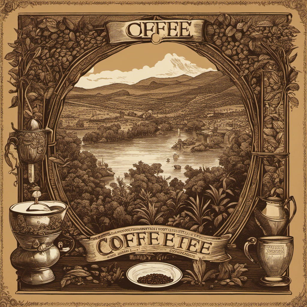 An image that showcases the captivating journey of coffee through history and time