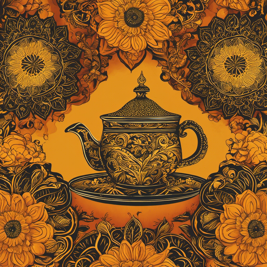 An image showcasing a vibrant, golden cup of Traditional Medicinals Tea Turmeric