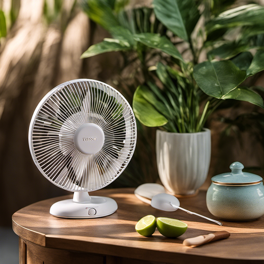 the essence of the TUNISE Portable Handheld Fan - Review in 6 Words: A refreshing breeze on a scorching summer day