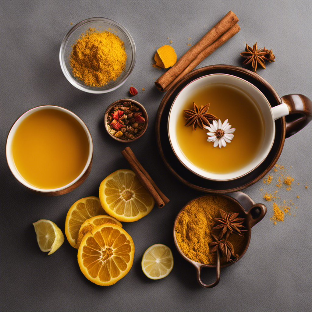 An image showcasing the healing properties of turmeric tea for menstrual health