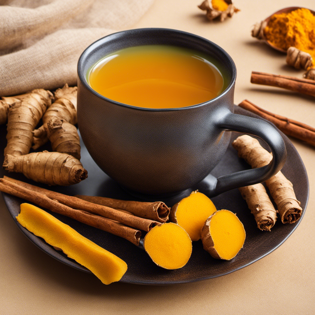 An image that captures the soothing ritual of Turmeric Tea during menstruation