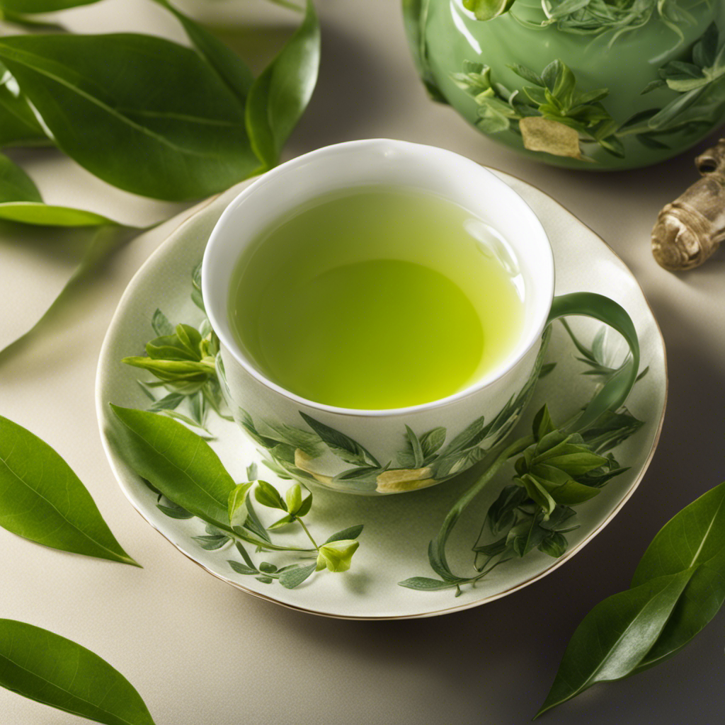 A captivating image showcasing the enchanting allure of green tea for skin health