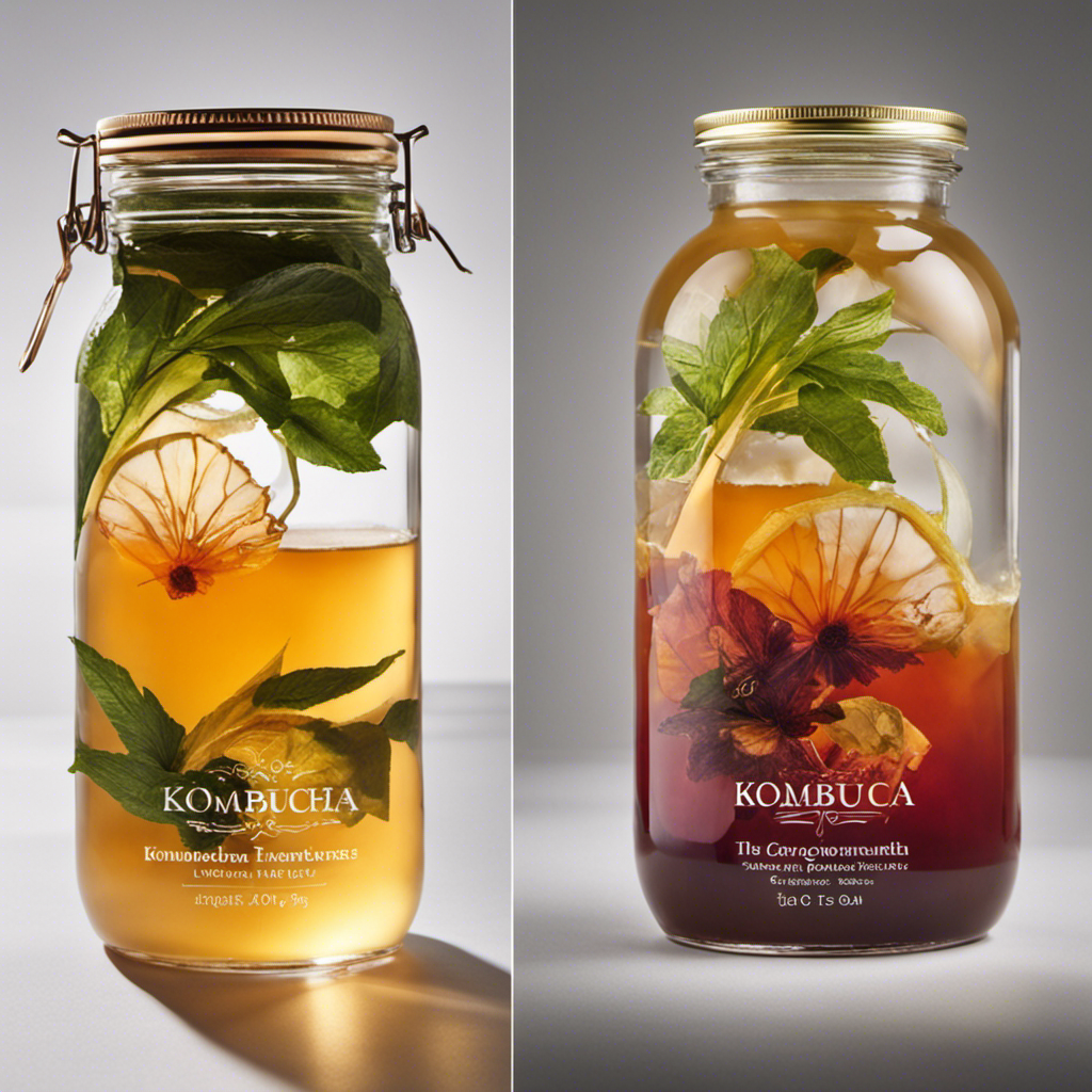 An image showcasing the transformation of Kombucha tea over time