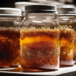 An image showcasing the intricate world of Kombucha Tea bacteria