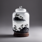 An image of a glass jar filled with dark fermented tea, topped with a thick, smooth and pristine white layer