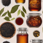 An image showcasing a variety of black tea leaves, each distinguished by their unique color, texture, and size