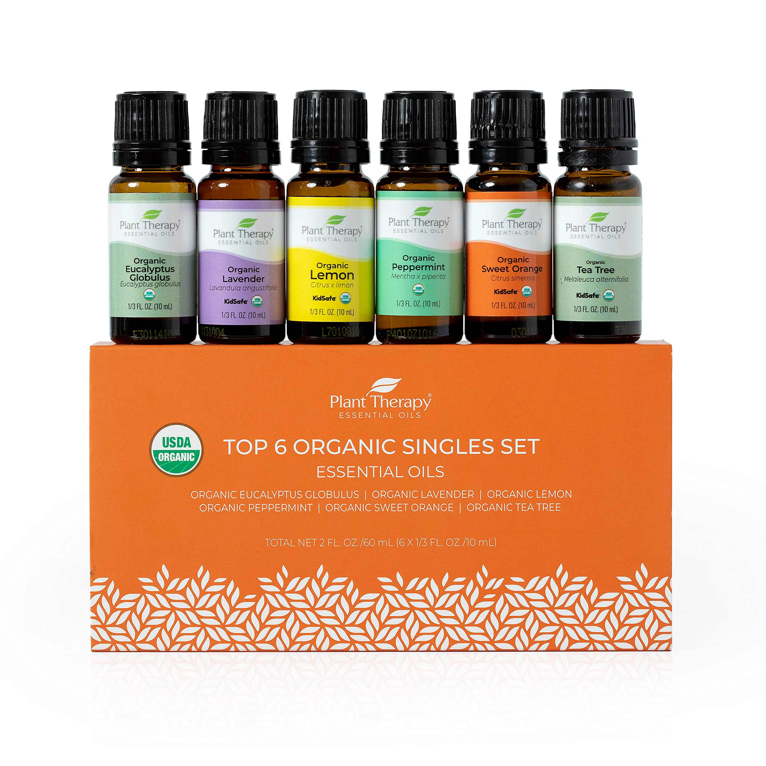 Plant Therapy Top 6 USDA Organic Essential Oil Set