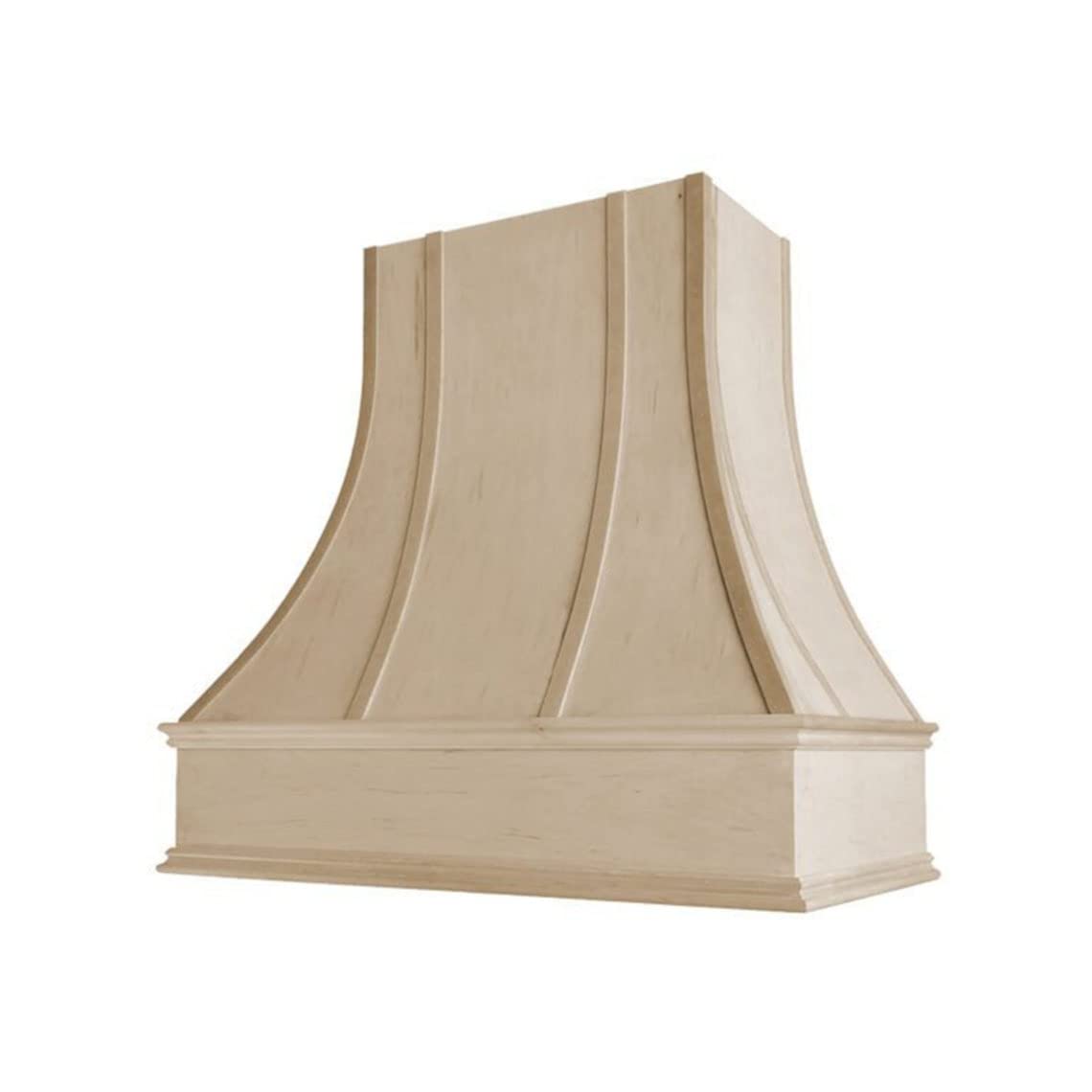 Riley & Higgs Curved Front Unfinished Range Hood Cover With Decorative Molding