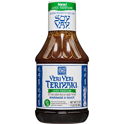 Soy Vay Less Sodium Veri Veri Teriyaki Marinade & Sauce 21 oz (Pack of 2)2 Teriyaki 1.31 Pound (Pack of 2)