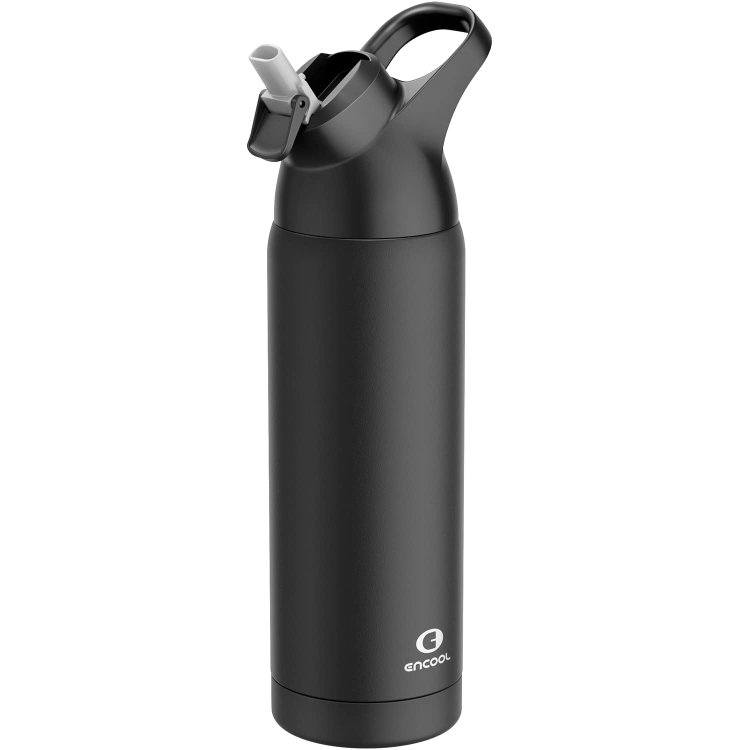 ENCOOL Insulated Stainless Steel Water Bottle with Straw and Carry Loop