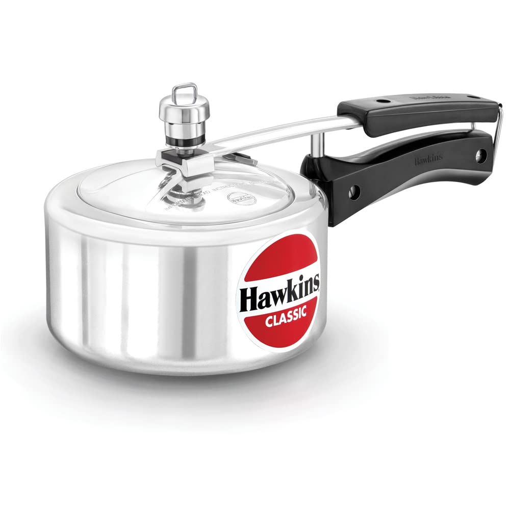 HAWKINS Classic CL15 1.5-Liter New Improved Aluminum Pressure Cooker, Small, Silver