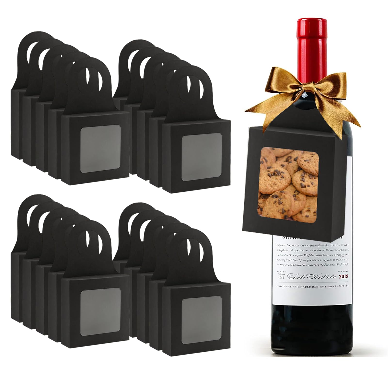 GHAMYEE Wine Bottle Gift Box with Window