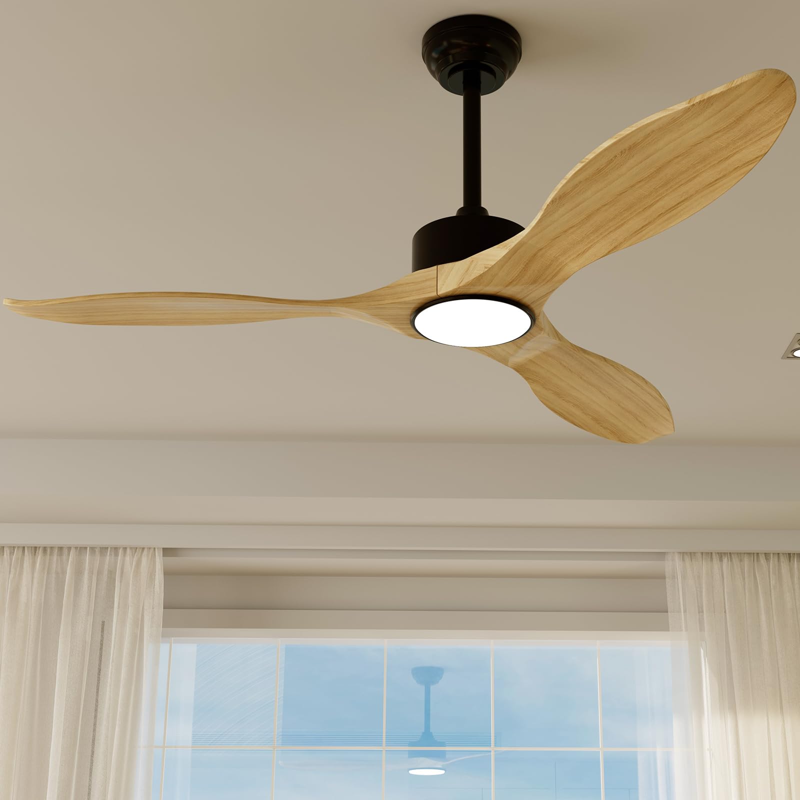 REVOICI Ceiling Fans with Lights Remote 52inch
