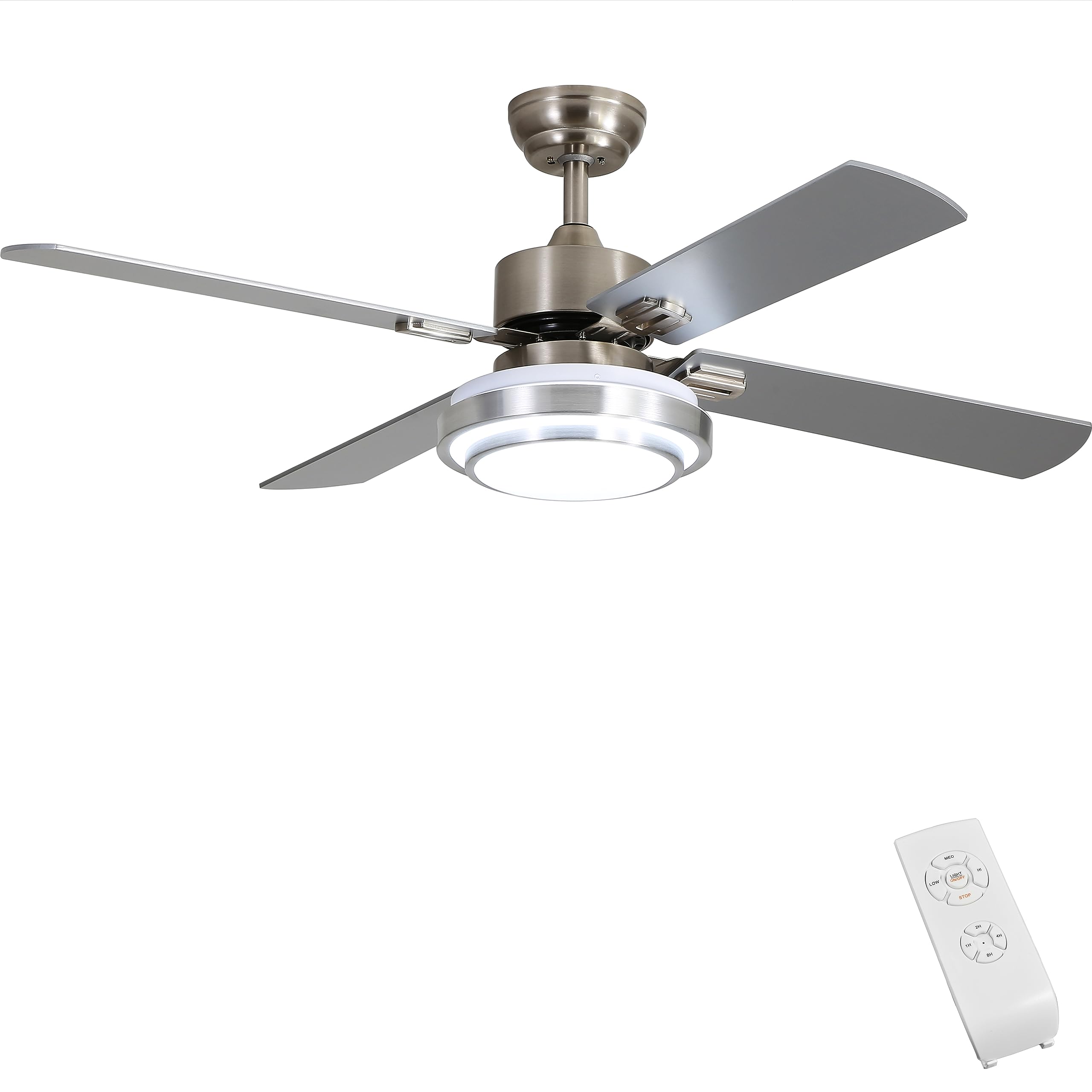FINXIN Brushed Nickel Indoor Ceiling Fan