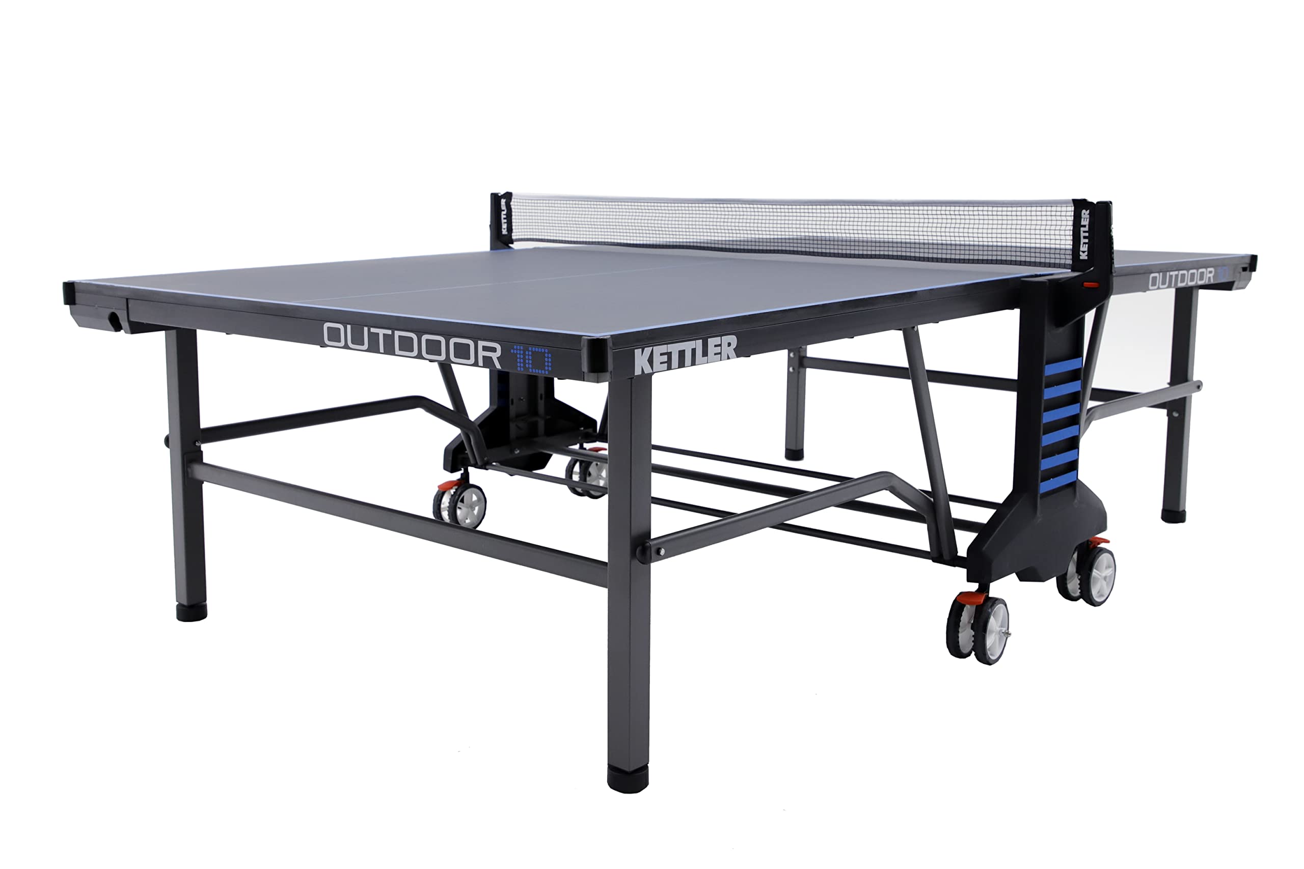 KETTLER Outdoor 10 Table Tennis Table 4-Player Bundle
