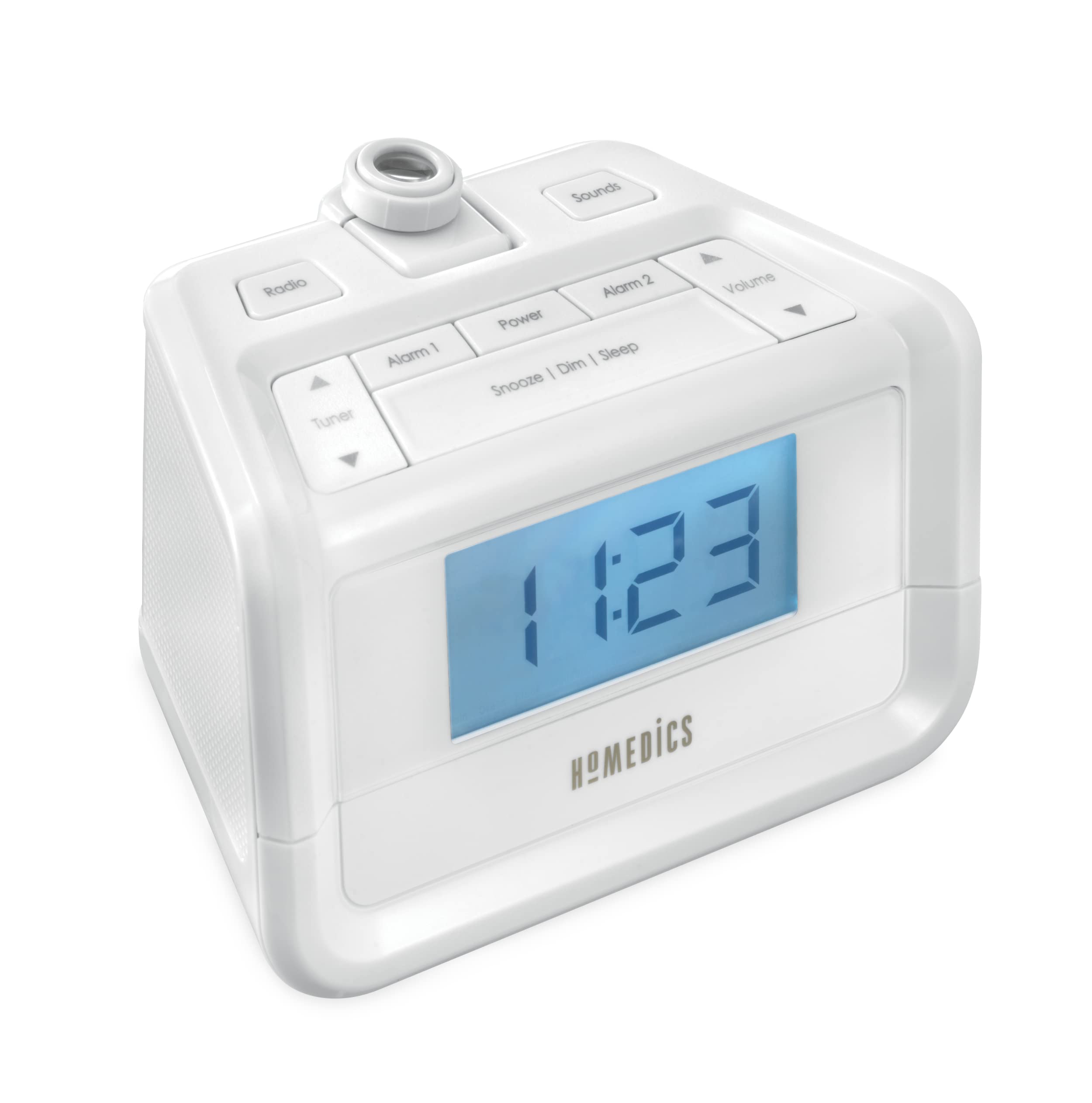 Homedics Sound Machine and Alarm Clock with Time Projection