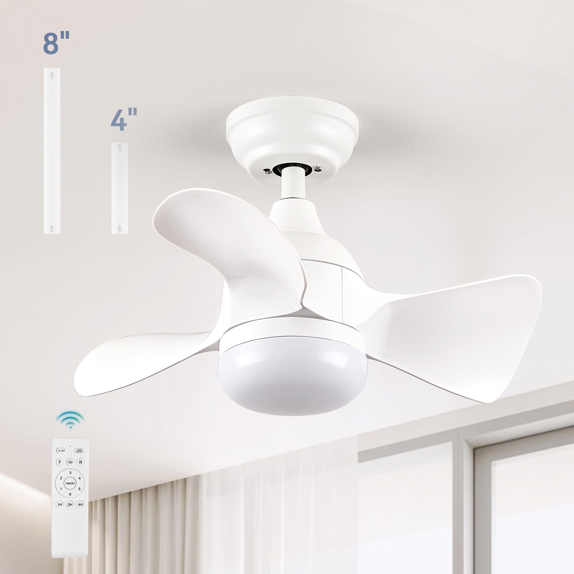 LEDIARY 23" LED Ceiling Fans with Lights