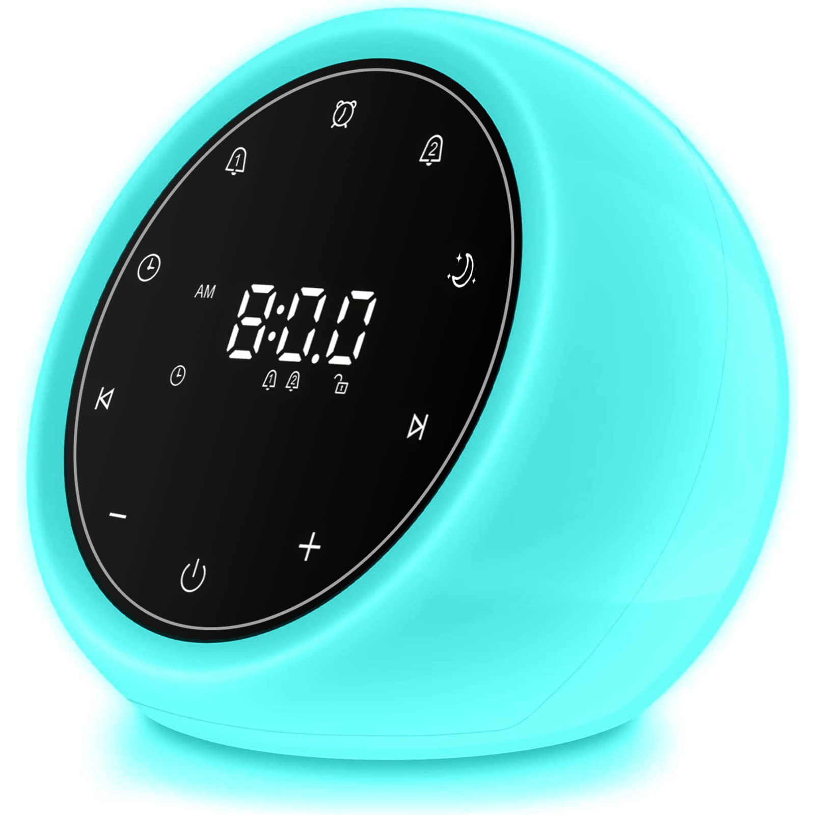 BGOVERSS White Noise Sound Machine, Alarm Clock with Night Light