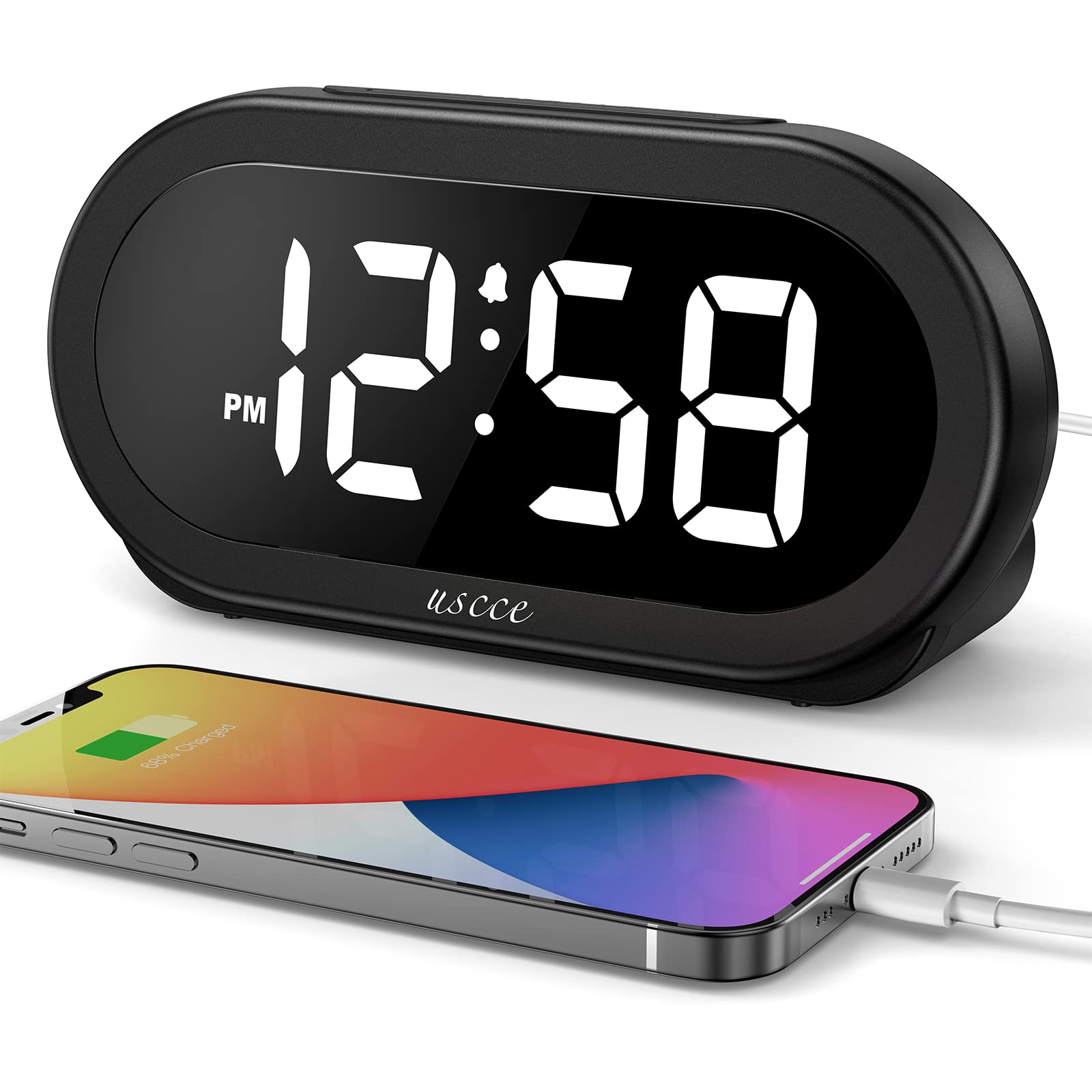 USCCE Small LED Digital Alarm Clock