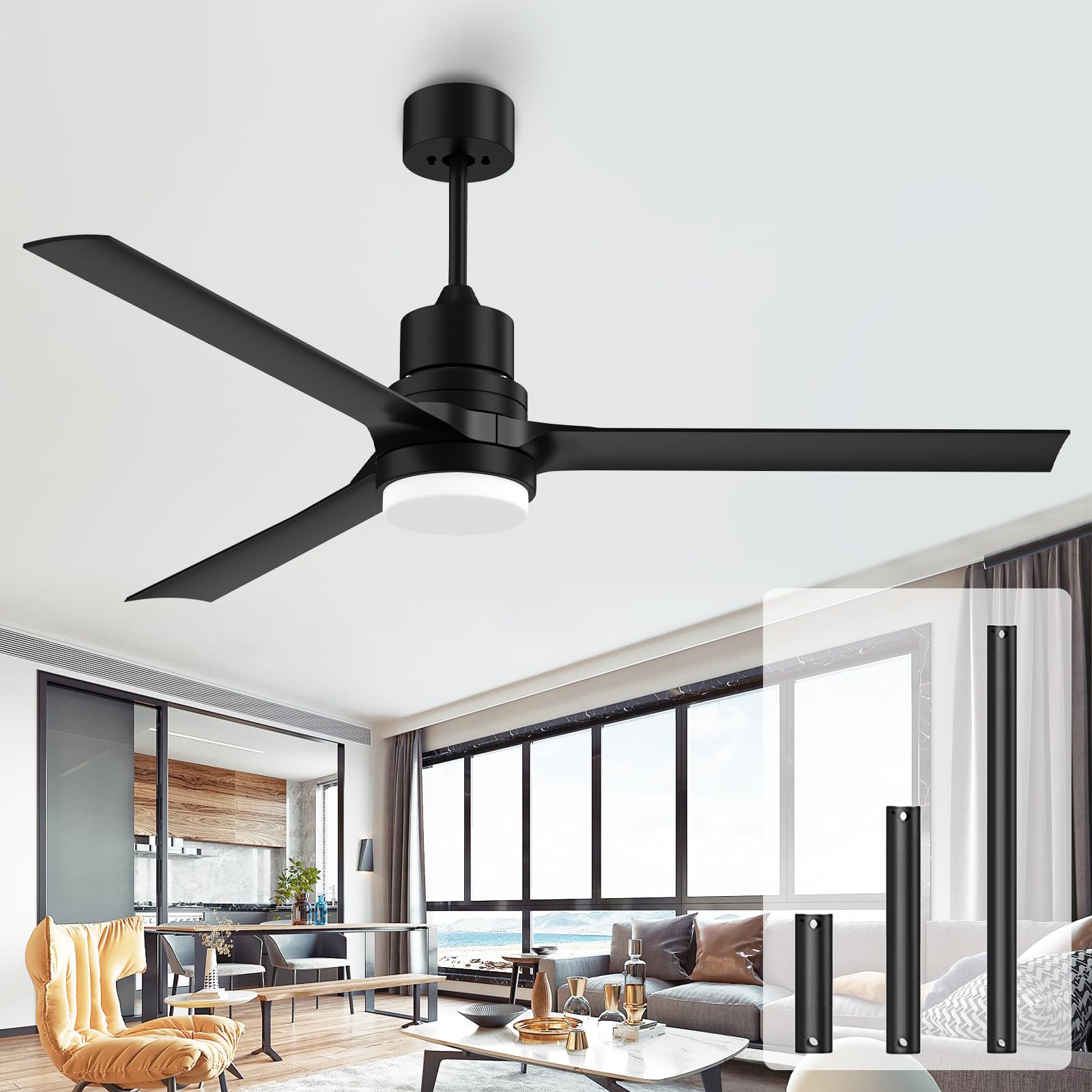 ghicc Ceiling Fans with Lights and Remote
